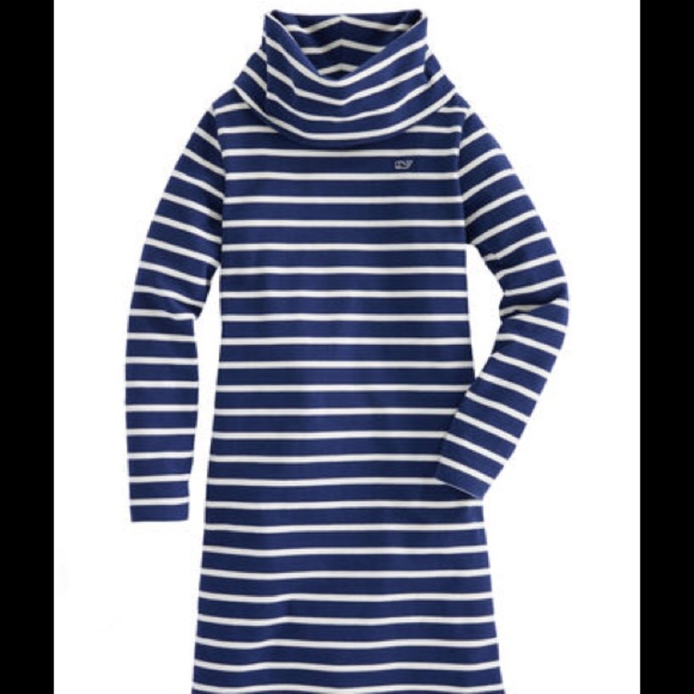 Pink vineyard vines funnel neck knit dress
